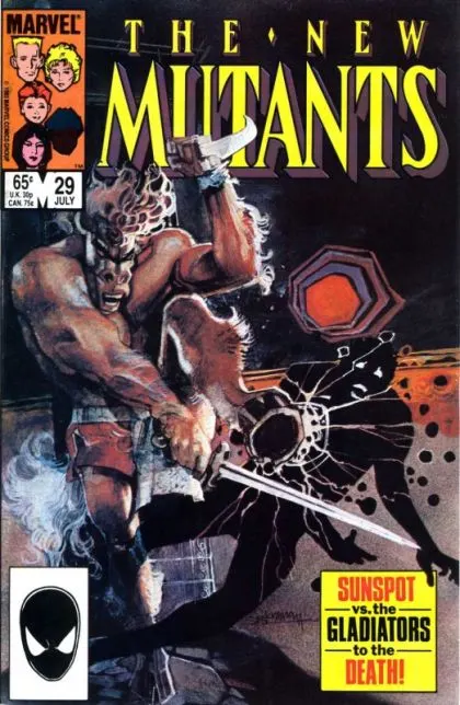 New Mutants, Vol. 1 #29 Direct Edition comic book cover, 1985