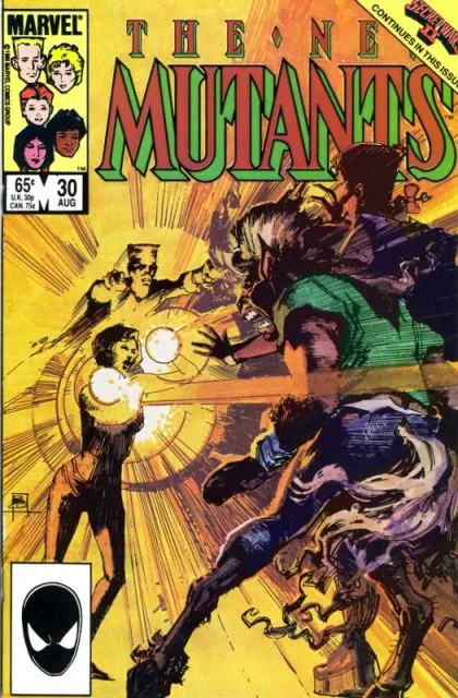 New Mutants, Vol. 1 #30 Direct Edition comic book cover, 1985