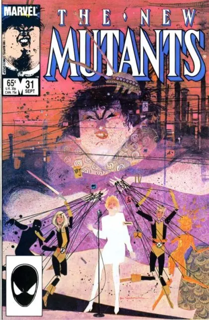 New Mutants, Vol. 1 #31 Direct Edition comic book cover, 1985