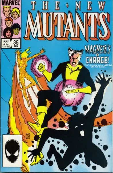 New Mutants, Vol. 1 #35 Direct Edition comic book cover, 1986
