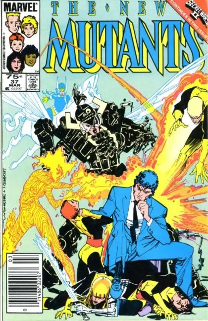 New Mutants, Vol. 1 #37 Newsstand Edition comic book cover, 1986