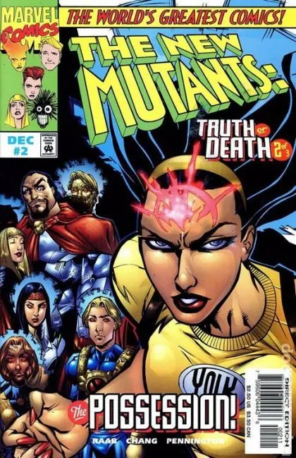 New Mutants: Truth or Death #2 Direct Edition comic book cover, 1997