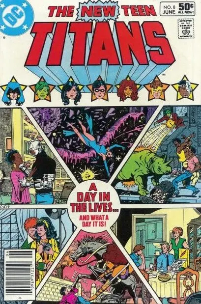 The New Teen Titans, Vol. 1 #8 Newsstand Edition comic book cover, 1981