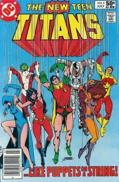 The New Teen Titans, Vol. 1 #9 Newsstand Edition comic book cover, 1981