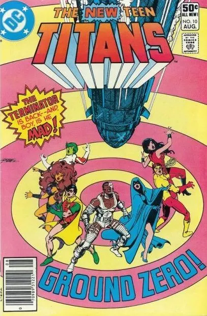 The New Teen Titans, Vol. 1 #10 Newsstand Edition comic book cover, 1981
