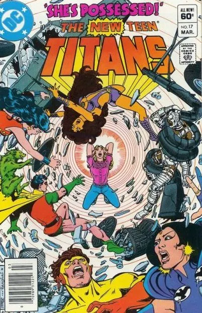 The New Teen Titans, Vol. 1 #17 Newsstand Edition comic book cover, 1982