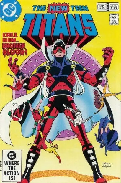 The New Teen Titans, Vol. 1 #22 Direct Edition comic book cover, 1982