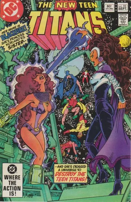 The New Teen Titans, Vol. 1 #23 Direct Edition comic book cover, 1982