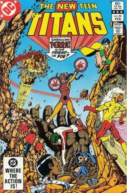 The New Teen Titans, Vol. 1 #28 Direct Edition comic book cover, 1983