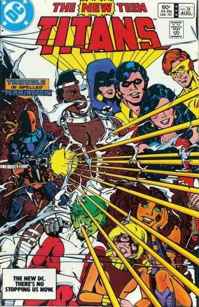 The New Teen Titans, Vol. 1 #34 Direct Edition comic book cover, 1983