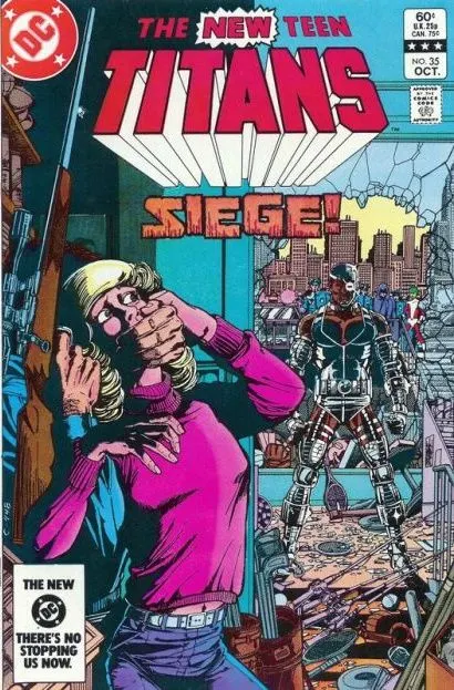 The New Teen Titans, Vol. 1 #35 Direct Edition comic book cover, 1983