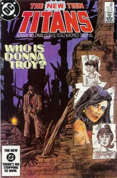 The New Teen Titans, Vol. 1 #38 Direct Edition comic book cover, 1984