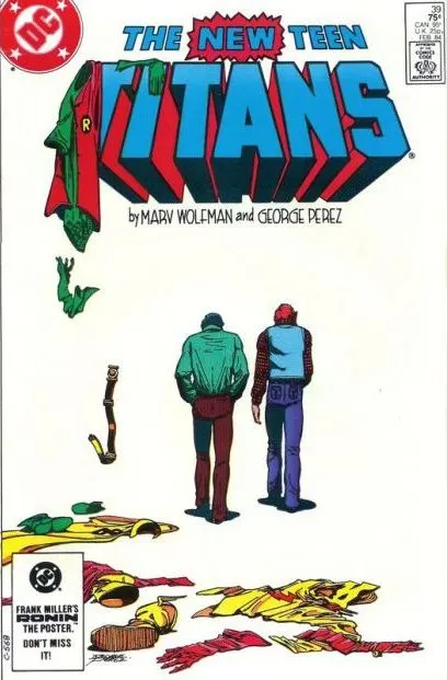 The New Teen Titans, Vol. 1 #39 Direct Edition comic book cover, 1984