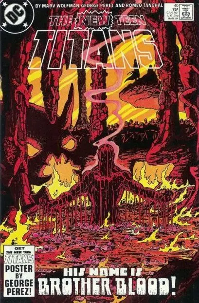 The New Teen Titans, Vol. 1 #40 Direct Edition comic book cover, 1984