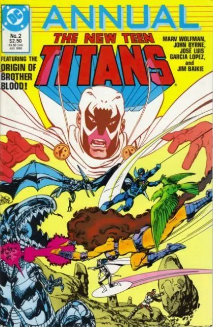 The New Teen Titans, Vol. 2 Annual #2 comic book cover, 1986