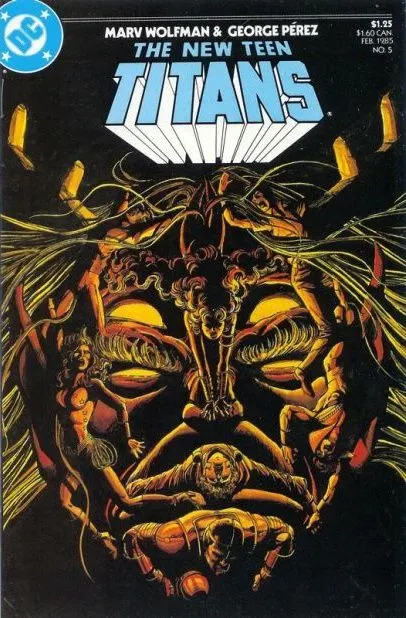 The New Teen Titans, Vol. 2 #5 comic book cover, 1985