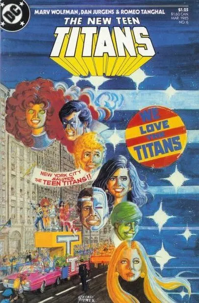 The New Teen Titans, Vol. 2 #6 comic book cover, 1985