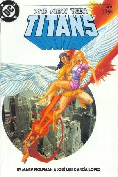The New Teen Titans, Vol. 2 #7 comic book cover, 1985
