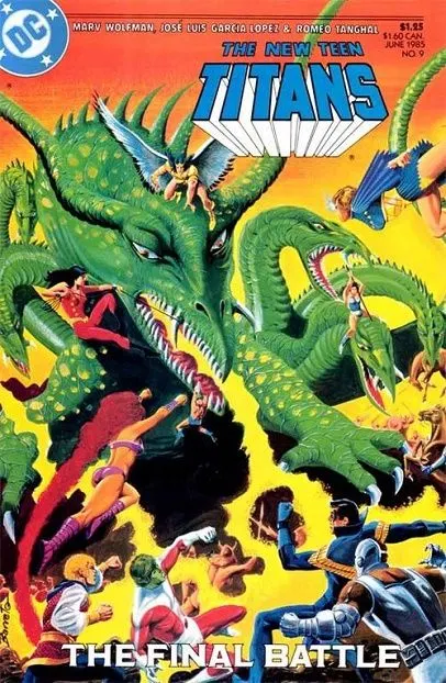 The New Teen Titans, Vol. 2 #9 comic book cover, 1985