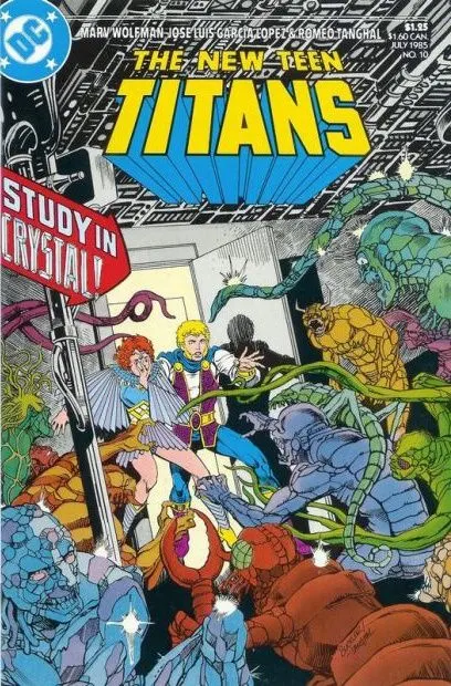 The New Teen Titans, Vol. 2 #10 comic book cover, 1985