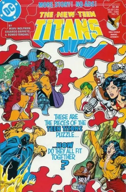 The New Teen Titans, Vol. 2 #15 comic book cover, 1985