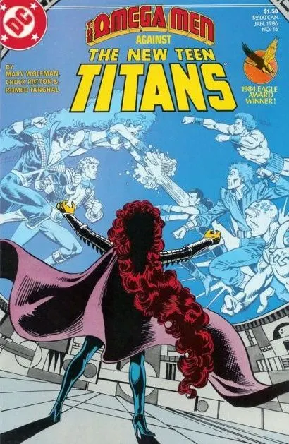 The New Teen Titans, Vol. 2 #16 comic book cover, 1986