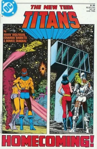 The New Teen Titans, Vol. 2 #18 comic book cover, 1986