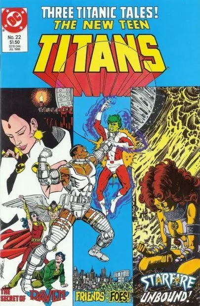 The New Teen Titans, Vol. 2 #22 comic book cover, 1986