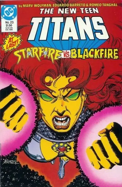 The New Teen Titans, Vol. 2 #23 comic book cover, 1986