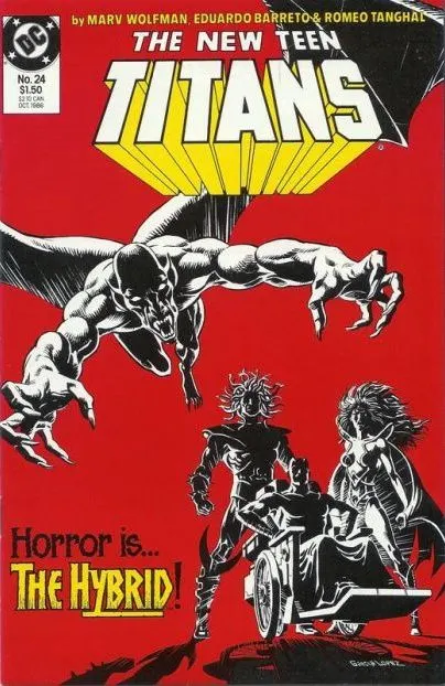 The New Teen Titans, Vol. 2 #24 comic book cover, 1986