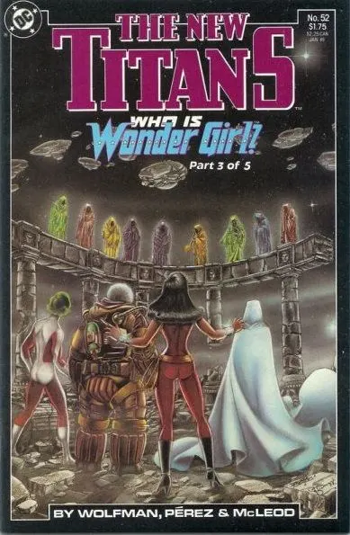 The New Titans #52 comic book cover, 1989