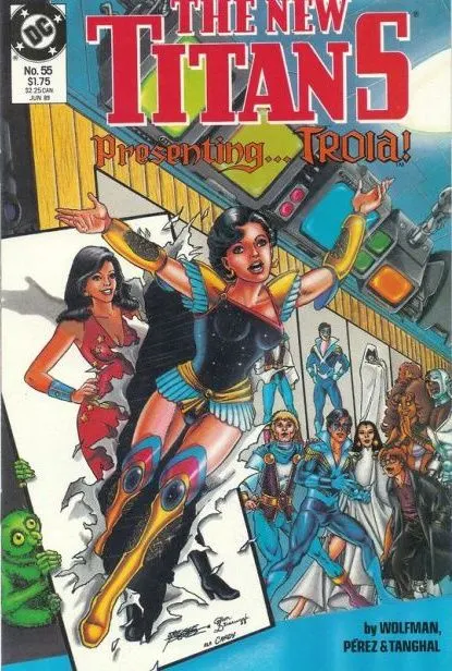 The New Titans #55 comic book cover, 1989