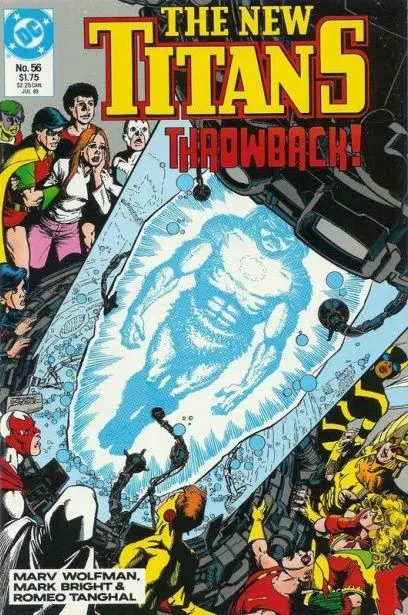 The New Titans #56 comic book cover, 1989