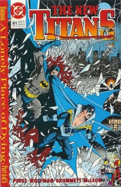 The New Titans #61 comic book cover, 1989