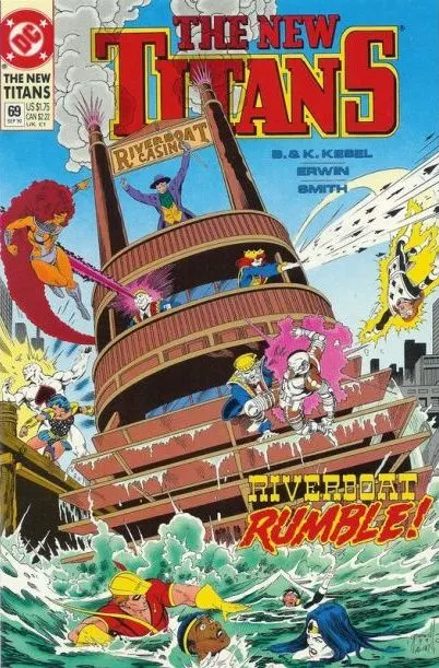 The New Titans #69 comic book cover, 1990