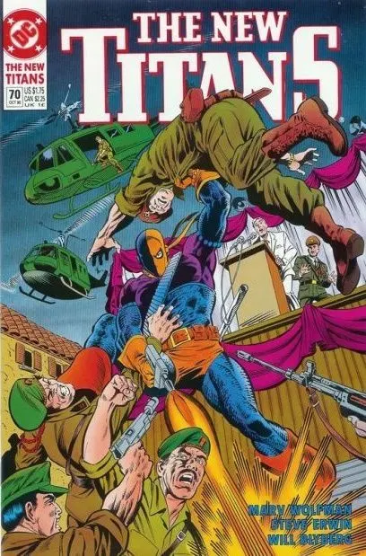 The New Titans #70 comic book cover, 1990