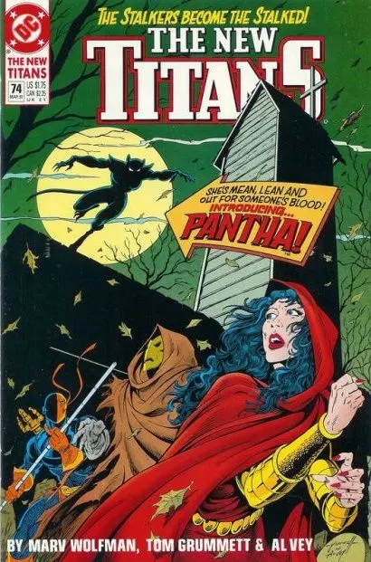 The New Titans #74 comic book cover, 1991