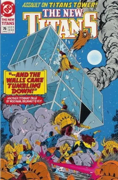 The New Titans #76 comic book cover, 1991