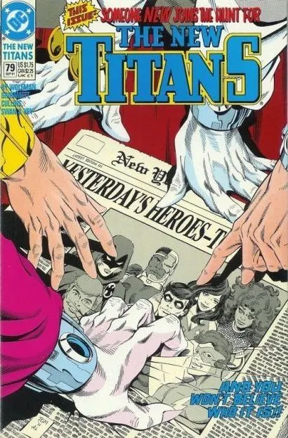 The New Titans #79 comic book cover, 1991