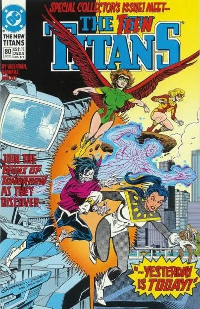 The New Titans #80 comic book cover, 1991