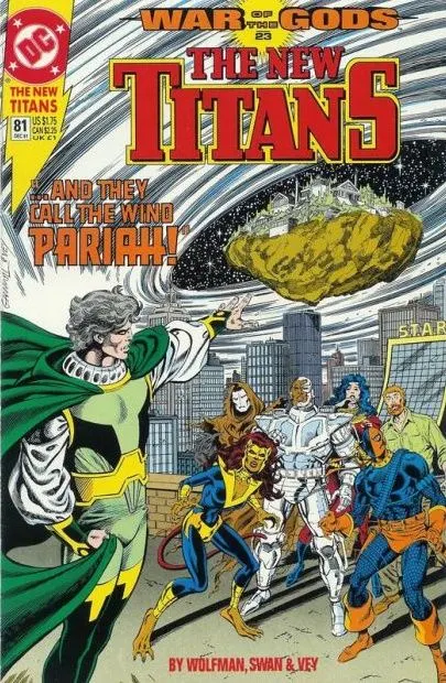 The New Titans #81 comic book cover, 1991