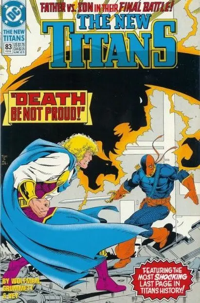The New Titans #83 comic book cover, 1992