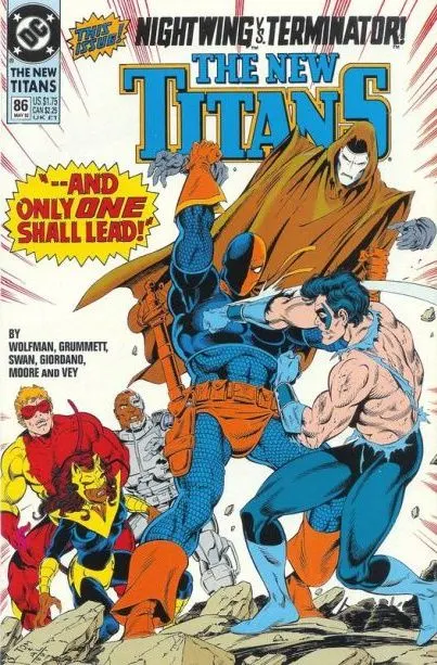 The New Titans #86 comic book cover, 1992