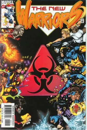The New Warriors, Vol. 2 #5 Direct Edition comic book cover, 2000