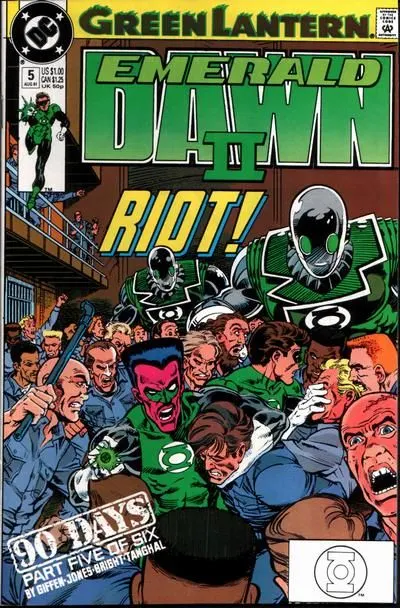 Green Lantern: Emerald Dawn II #5 Direct Edition comic book cover, 1991