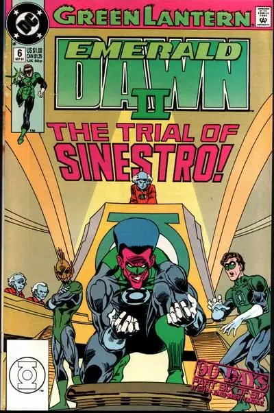 Green Lantern: Emerald Dawn II #6 Direct Edition comic book cover, 1991