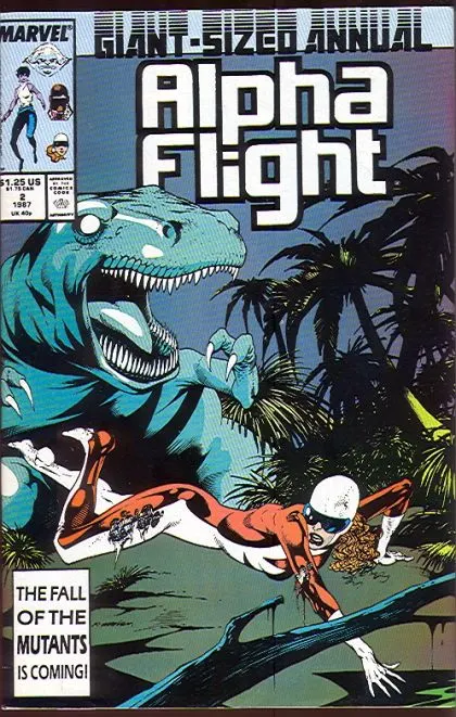 Alpha Flight, Vol. 1 Annual #2 Direct Edition comic book cover, 1987