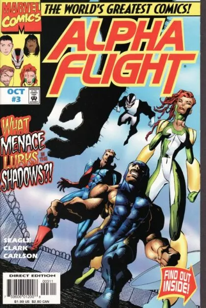 Alpha Flight, Vol. 2 #3 Direct Edition comic book cover, 1997