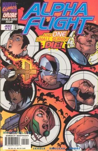 Alpha Flight, Vol. 2 #12 Direct Edition comic book cover, 1998