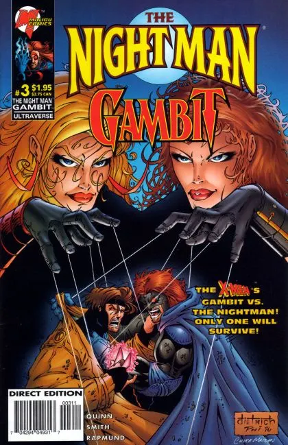 Night Man / Gambit #3 comic book cover, 1996